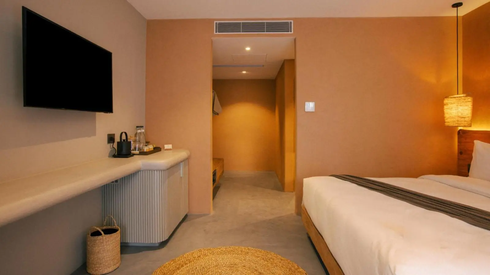 Interior setup of a guest room at Bagaincha Resort & Spa