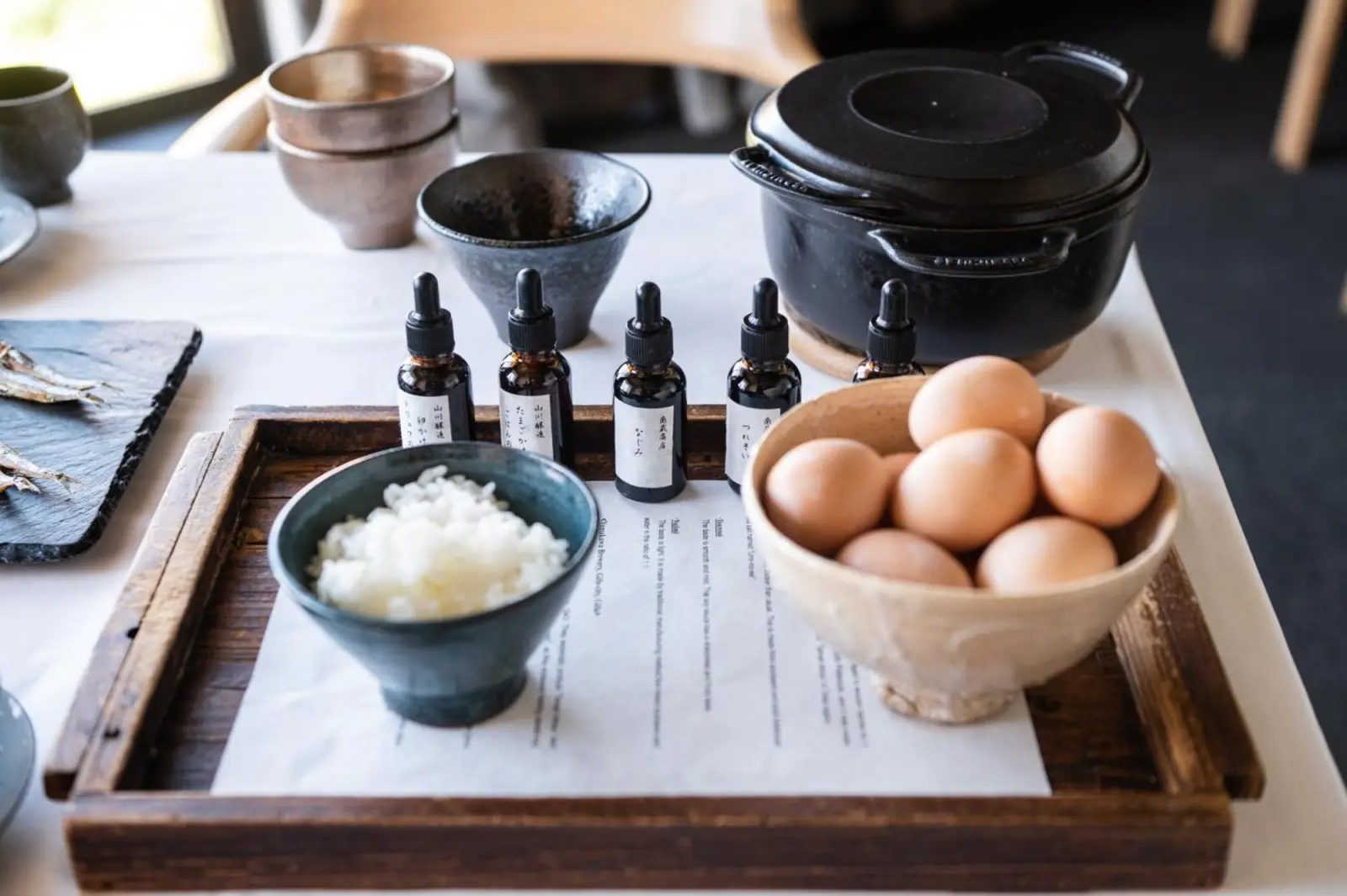 Ingredientes del desayuno en The Tower Hotel Nagoya